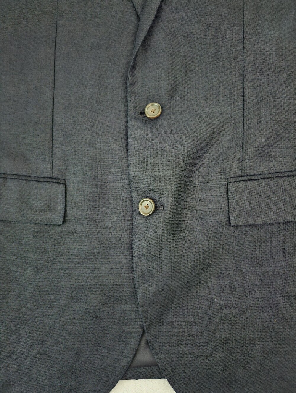 J.  CREW Ludlow Men's 40L Navy Blue Linen Suit Jacket Slim Fit | Smart‎ Casual - Picture 6 of 9